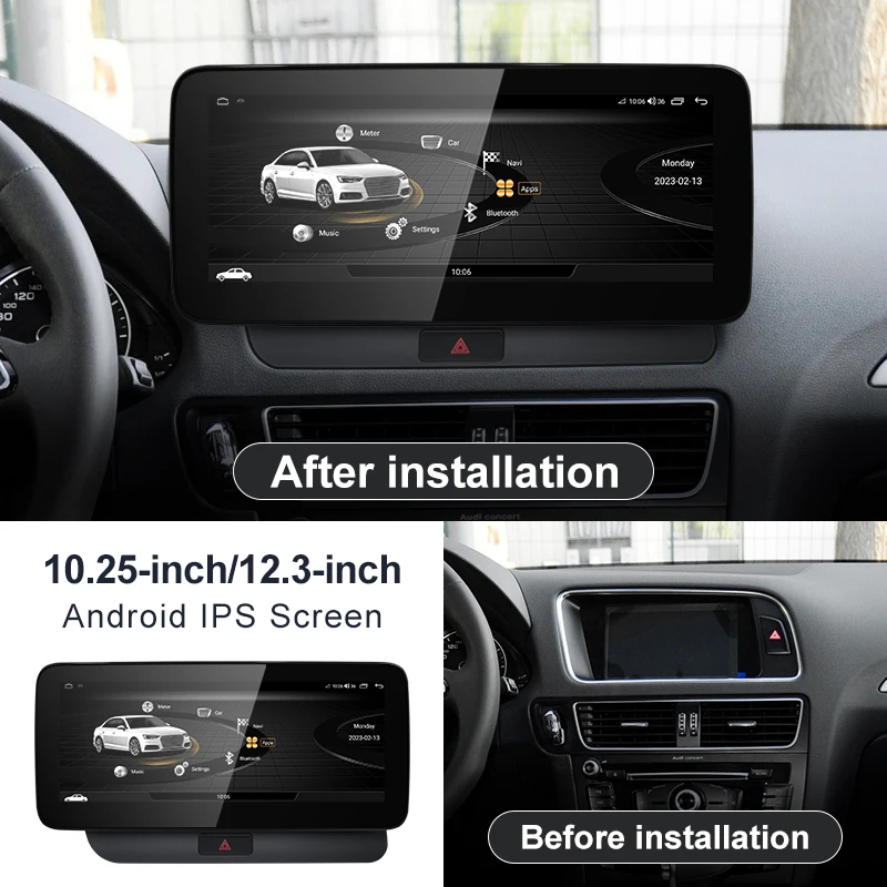 Factory Price 8G 64G Android13 12.3inch Carplay AUTO For AUDI 09-16 Q5 Car Video Players GPS Navigation Bluetooth Android Radio