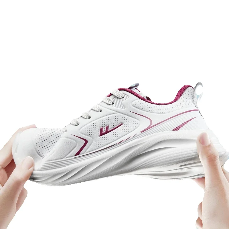 Running Shoes For Women Leather Upper Spring Summer Walking Shoes_voghion.com