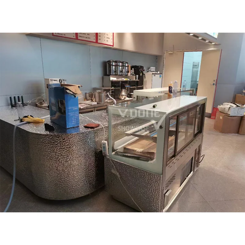 

Customize.Café Store Interior Design Coffee Display Cabinet Bread Freezer Bakery Cheese Freezer Food Warmers Supermarket Rac