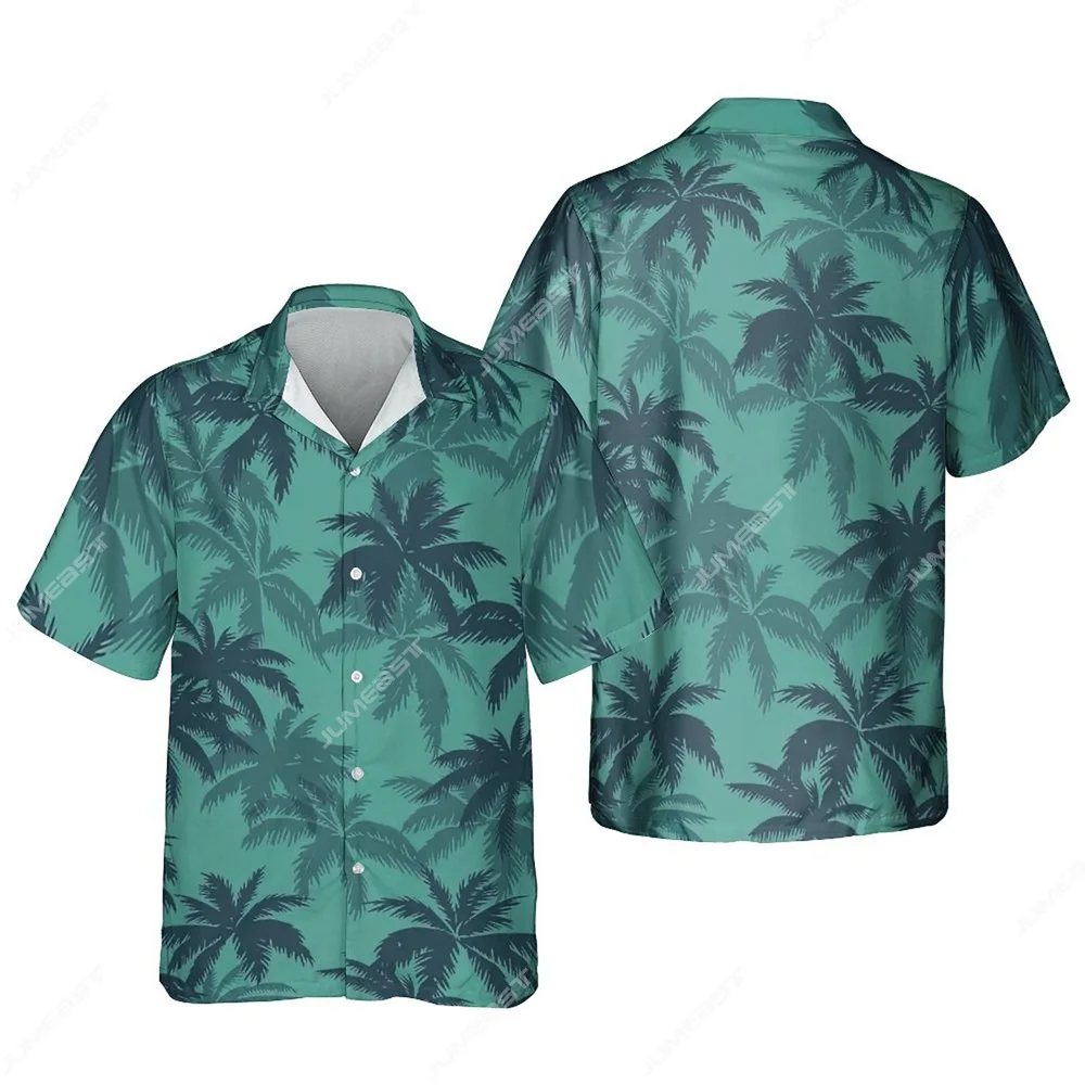 Jumeast 3D Printed Palm Leaf Game Character Hawaiian Aloha Shirts For Men Beach Flower Women Blouse Unisex Baggy Clothes Cosplay