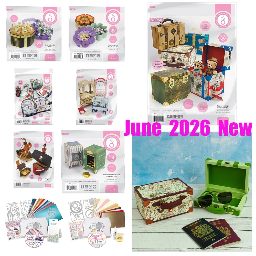 July 2026 New Tonic Monthly Subscription Wild Wonders Legacy Luggage - Showcase Dies for DIY Scrapbook Greeting Handmade Diary