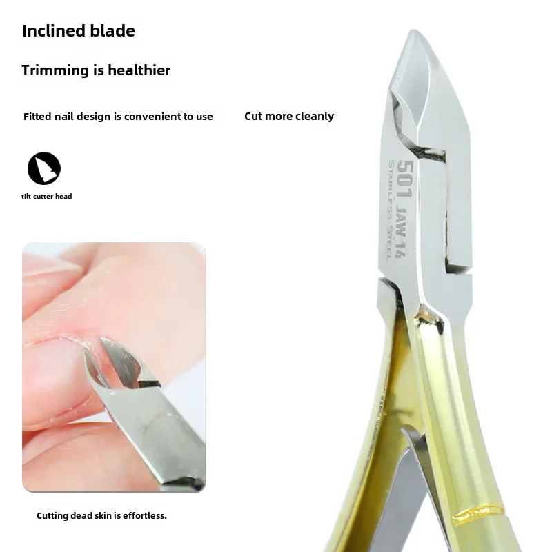 Easy-cut manicure dead skin pliers, dead skin scissors, oblique mouth manicurist recommends professional nail scissors, nail ...