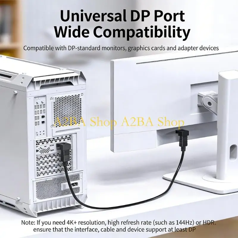 a2ba-90度オス-メスdpコネクタケーブル延長コンバータpcラップトップ用