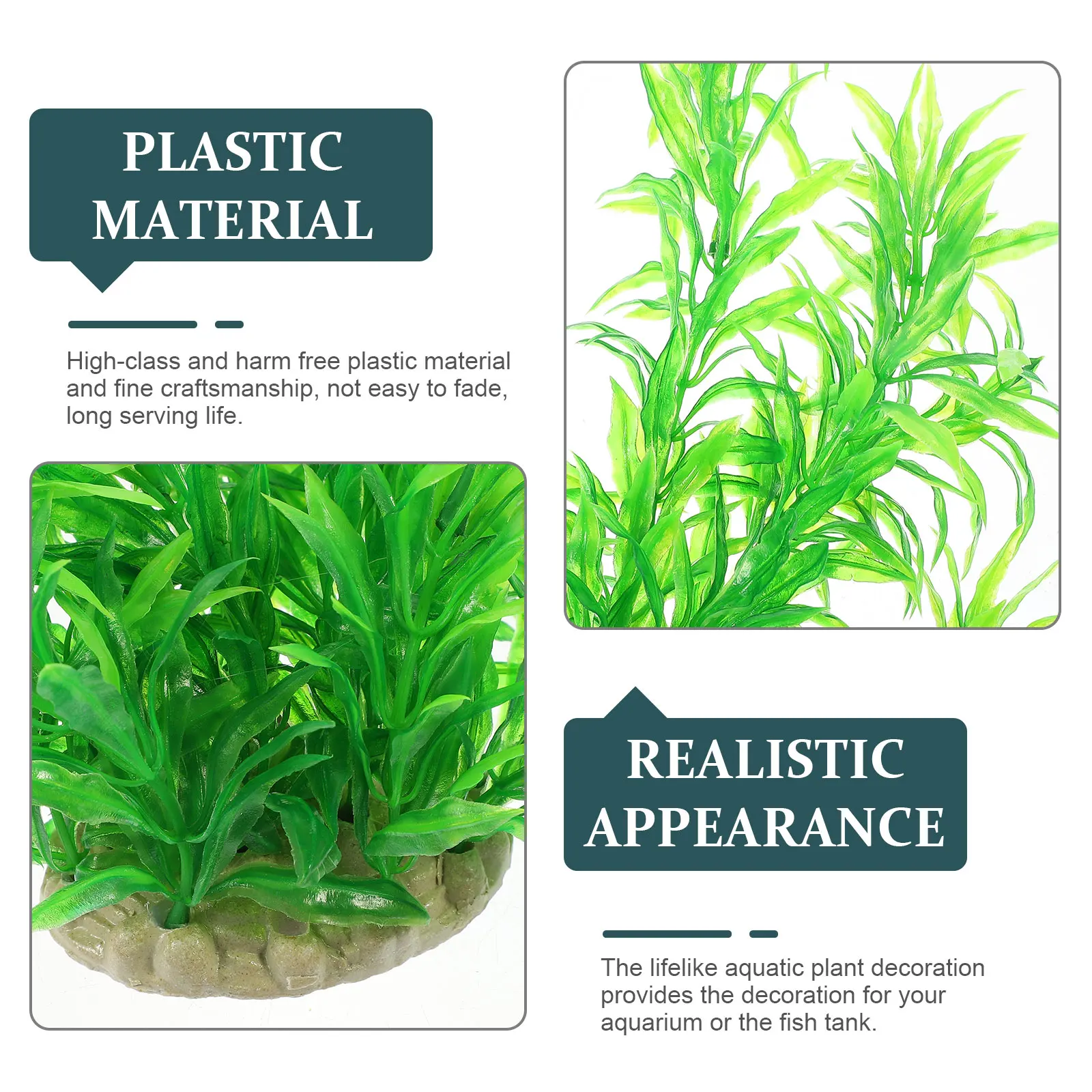 

Vibrant Realistic Aquarium Landscape Prop Plastic Aquatic Plant Decor Fish Fake Plants Turtle Tank Accessories Large Size Fish