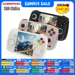 Anbernic RG Cube Handheld Game Console 3.95'' IPS Multi-touch Screen T820 Android 13 RGB Joystick 5200mAh Video Gaming Consoles