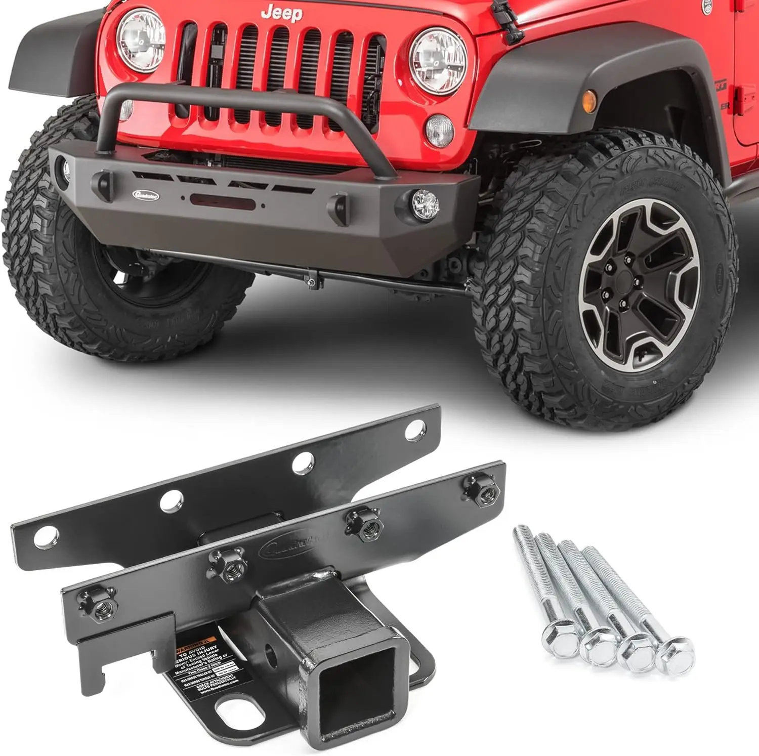 Jeep Towing, Carbon Steel, N/A - 2” Receiver Hitch, 3500-lb Tow Rating