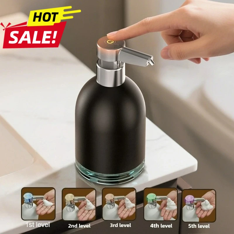 

Автоматический дозатор мыла, 320 мл, дозатор жидкого мыла, 5 уровней регулировки, USB перезаряжаемый пенопластовый гель-дезинфицирующее средство для кухни