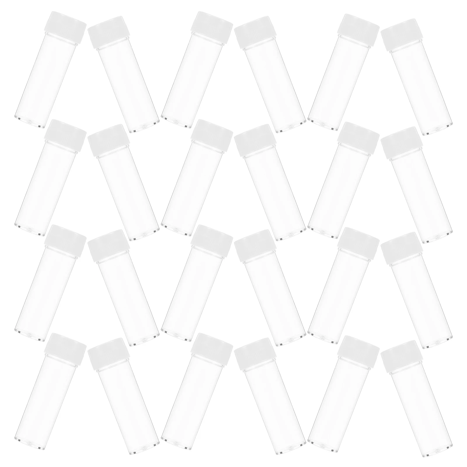 

50 Pcs Culture Tube Lab Propagation Tubes Test with Caps Plant Storage PE、 Clear Laboratory