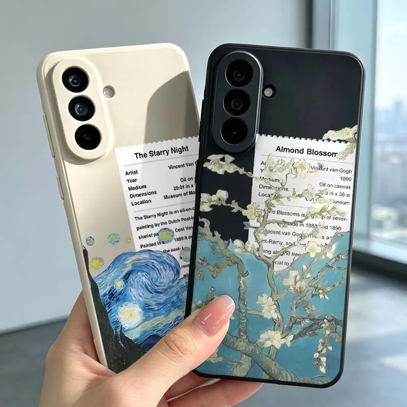 Cartoon Almond Blossom Branch For Samsung Galaxy A73 A72 A71 A70 A60 A56 A55 A54 A53 A52 A52S A51 A50 A42 A41 Phone case Cover