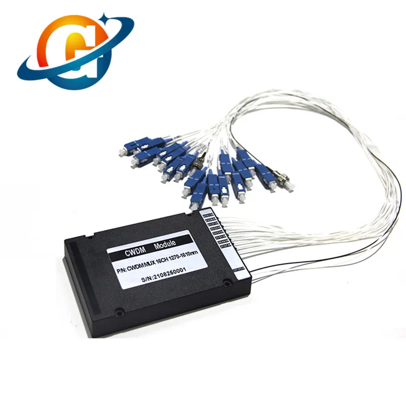 

16CH Fiber Optic Passive Multiplexer 1310-1610nm 0.9mm SC LC FC Connector Mux Demux CWDM OADM