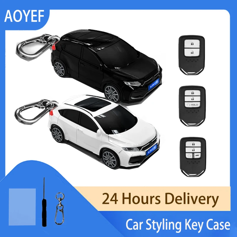 For XRV Appearance for Honda Fit Lucky Vezel City Civic Jazz BR-V HRV HR-V Shuttle CRV Jade Fit Freed Odyssey Car Key Case Cover