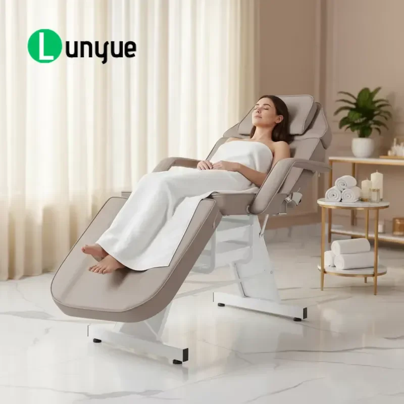 Adjustable Manual Beauty Bed Premium PU Leather Massage Table Professional Facial Spa Bed for Tattoo Eyelash Extension