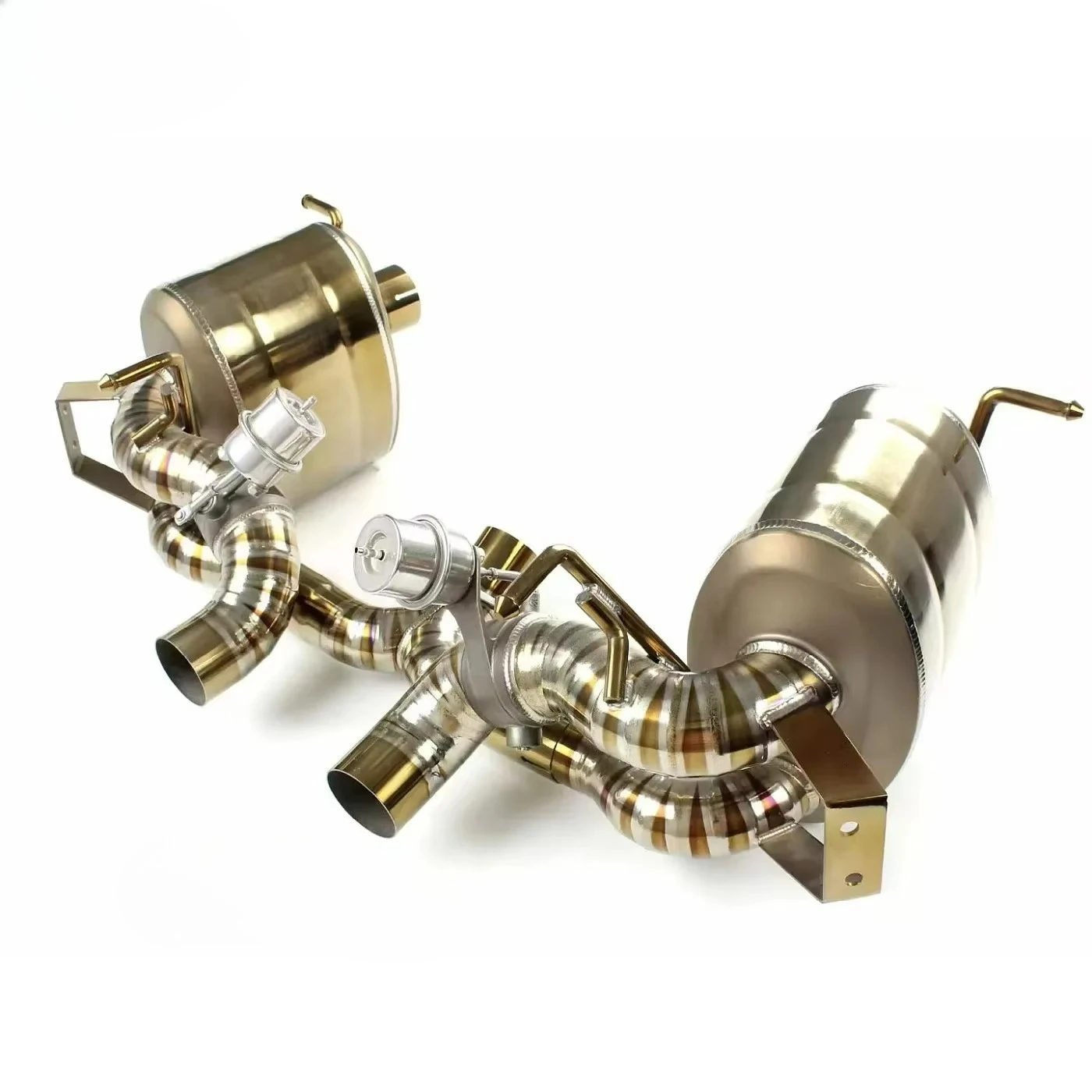 Titanium Exhaust System For Ferrari 458 Italia 4.5L V8 Catback System With Pneumatic Valve