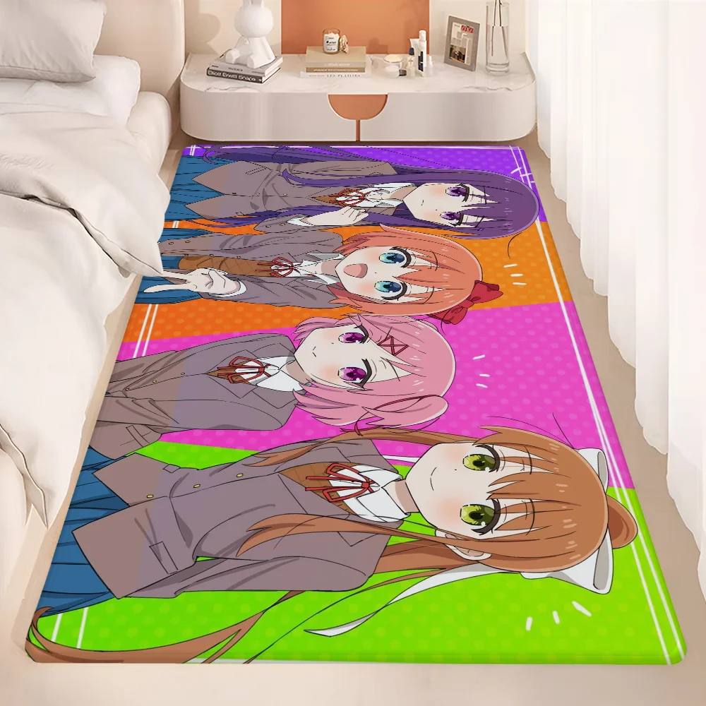 

DDLC Doki Literature Door Mat Washable Non-Slip Living Room Sofa Chairs Area Mat Kitchen Doormat Area Rug