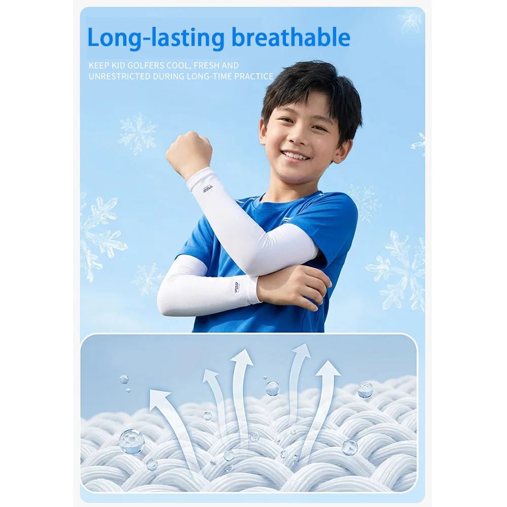 Armstulpen für Kinder UV-Sonnenschutz Kühlende Atmungsaktive Ärmel zum Bedecken der Arme für Jungen und Mädchen Outdoor-Produkte – Detail 8