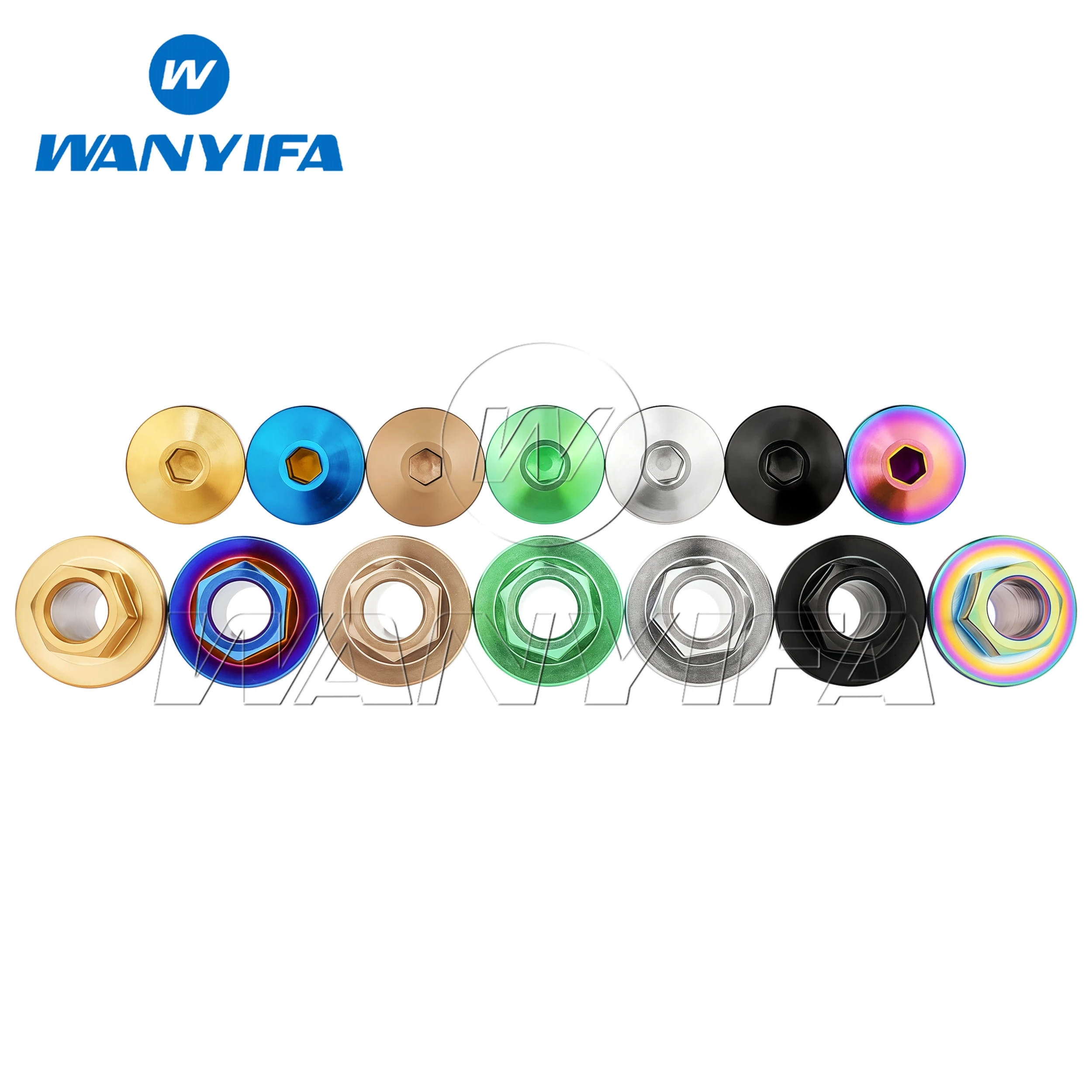 Wanyifa Titanium Alloy Bolts M7x4 Disc Brake Bleed Port and M9x10 Brake Line Fitting Locking Fixing Screws for Road Bike