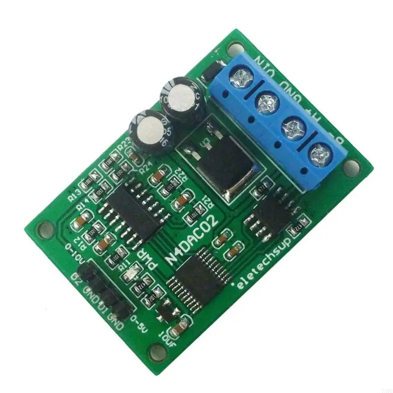 T3EE N4DAC02 12V 24V 2CH 0-5V 0-10V PWM A Voltaje Convertidor analógico Módulo DAC RS485