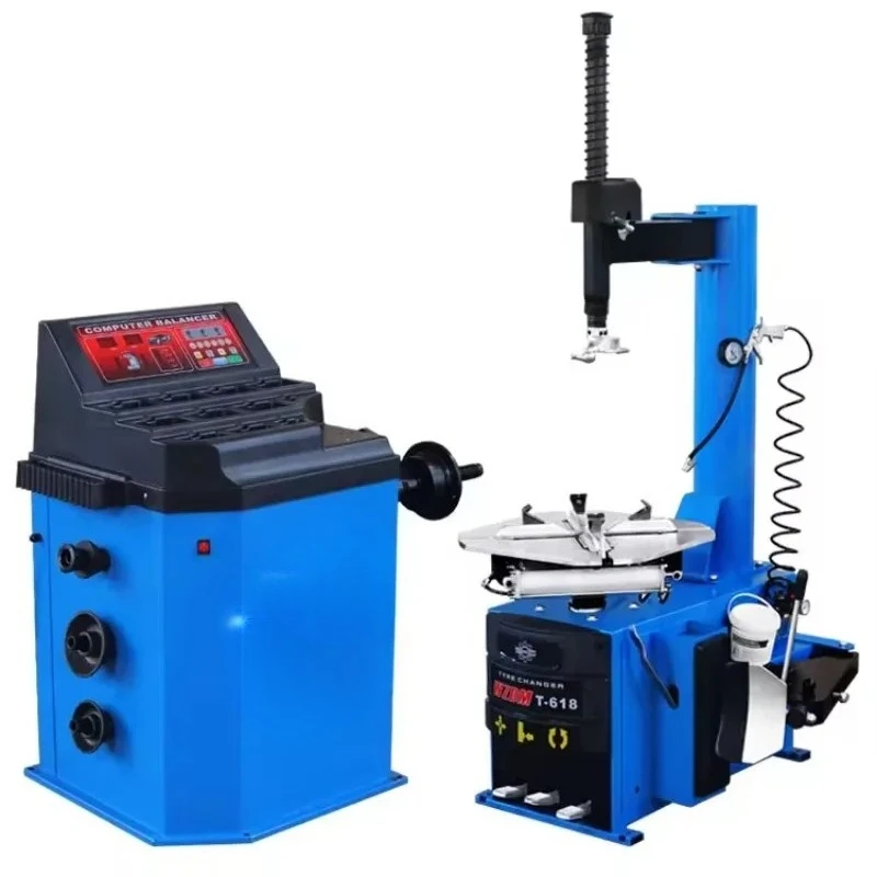 Automatic Pneumatic Car Tire Changer And Balancer Combo Machine - Manual Tyre Changer Balancer Car Maintenance Tool
