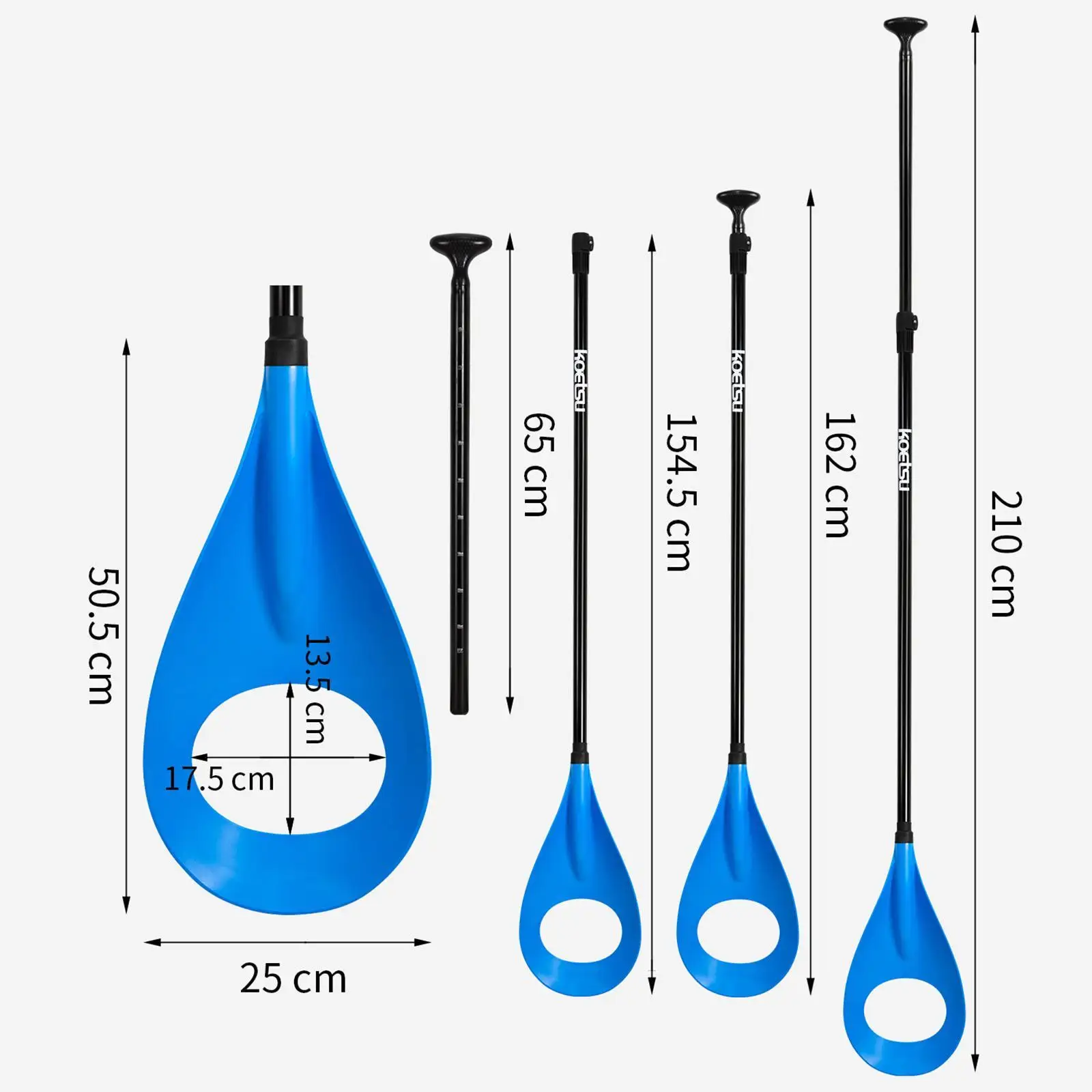 Tabla de Paddle para kayak, remo telescópico para barco, remo ligero para Polo acuático, remo para Rafting, deportes al aire libre, tabla de surf