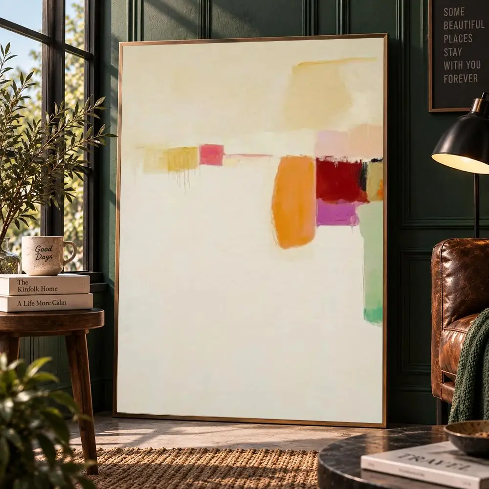 Wabi Sabi Abstract Poster Neutral Japandi Wall Art Earthy Minimalist Warm Home Decor Poster HD