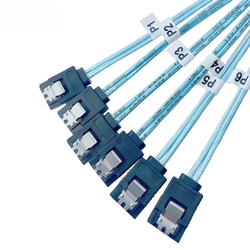6Sata to 6Sata Cable 4/6 Ports/Set Date Cabo 7 Pin mini SAS Cable 6Gbps Sata to Sata HDD Cord For Server Mining
