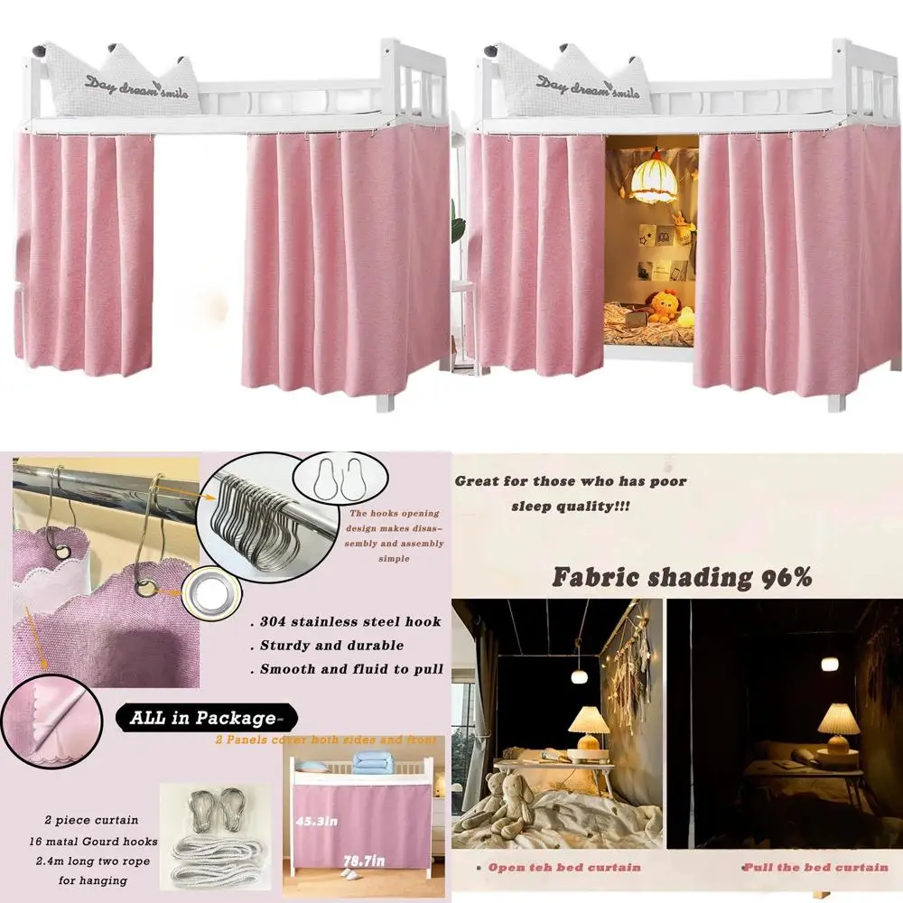 

Твердые затемняющие шторы для кровати для дома в общежитии — утолщенный навес для односпального сна для мужчин и женщин