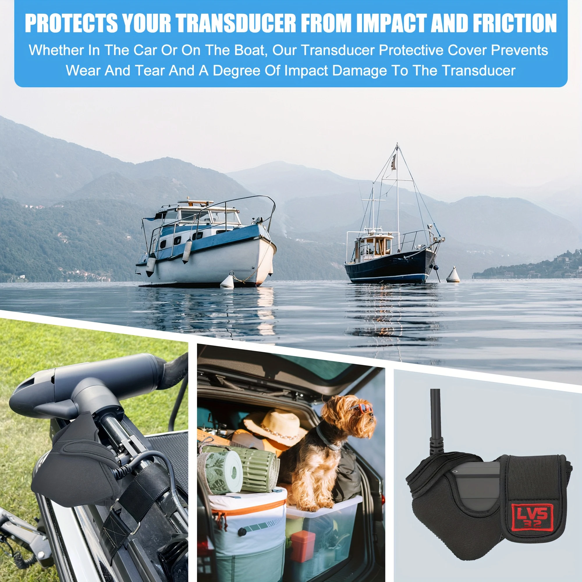 Garmin Sonar Transducer Case - HD Shockproof Cover for Fishing/Boating, Custom Fit Chloroprene Protector