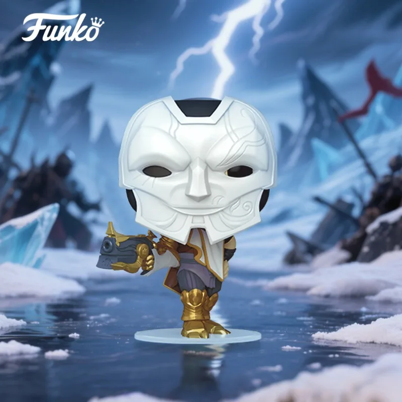 Funko POP الأصلي حقيقية LOL Jhin 1081 يون 1082 Akali 1080 ألعاب شخصيات الحركة للبنين بنات هدية تحصيل نموذج الحلي