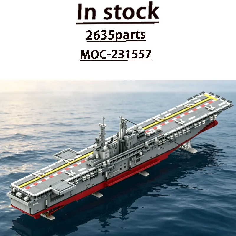 Ocean MOC-231557 New Cargo Military Warship Cruise Ship Building Blocks Model, 2635 Parts, Adult Educational Custom Toy Gift