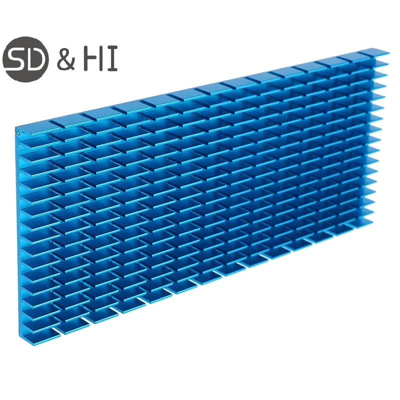 1Pc Aluminum Radiator Fin Mobile Phone Cooling Heatsink Radiator Cutting Slot Heatsink Blind Radiating Fin Heat Sink 150*65*8MM