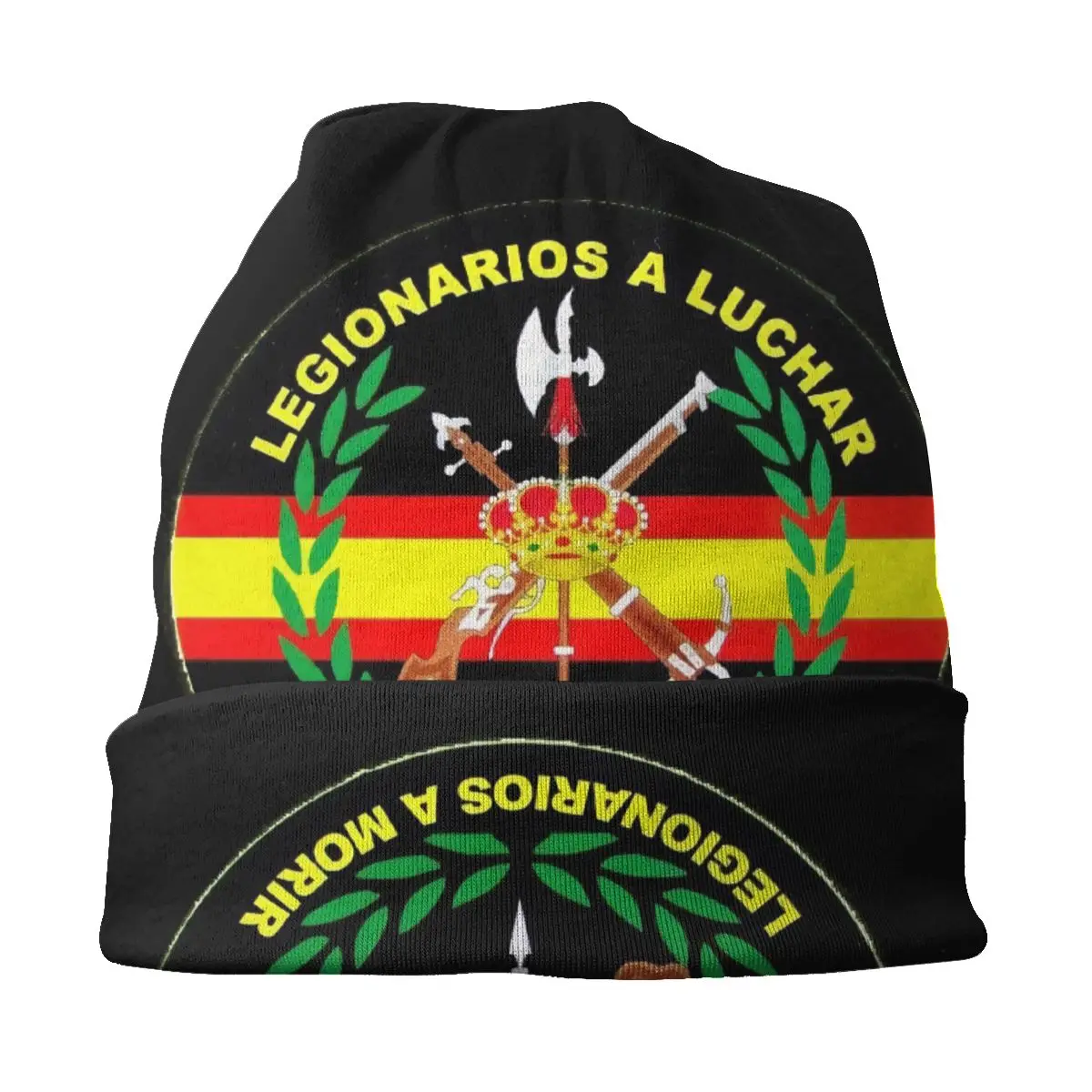 Custom Unisex Bonnet Winter Knit Hat Spanish Legion Hip Hop Beanies Cap Legi N Espa Ola El Novio De La Muerte Beanie Hats Ski Ca