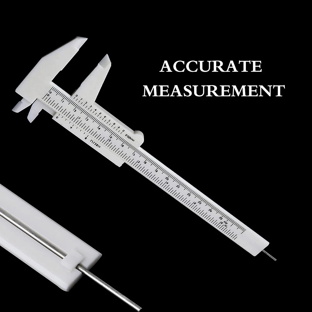 Régua Portátil Tatuagem com Plástico Vernier Caliper, Ferramentas de Medição Sobrancelha, PMU Acessórios, 150mm, 1Pc