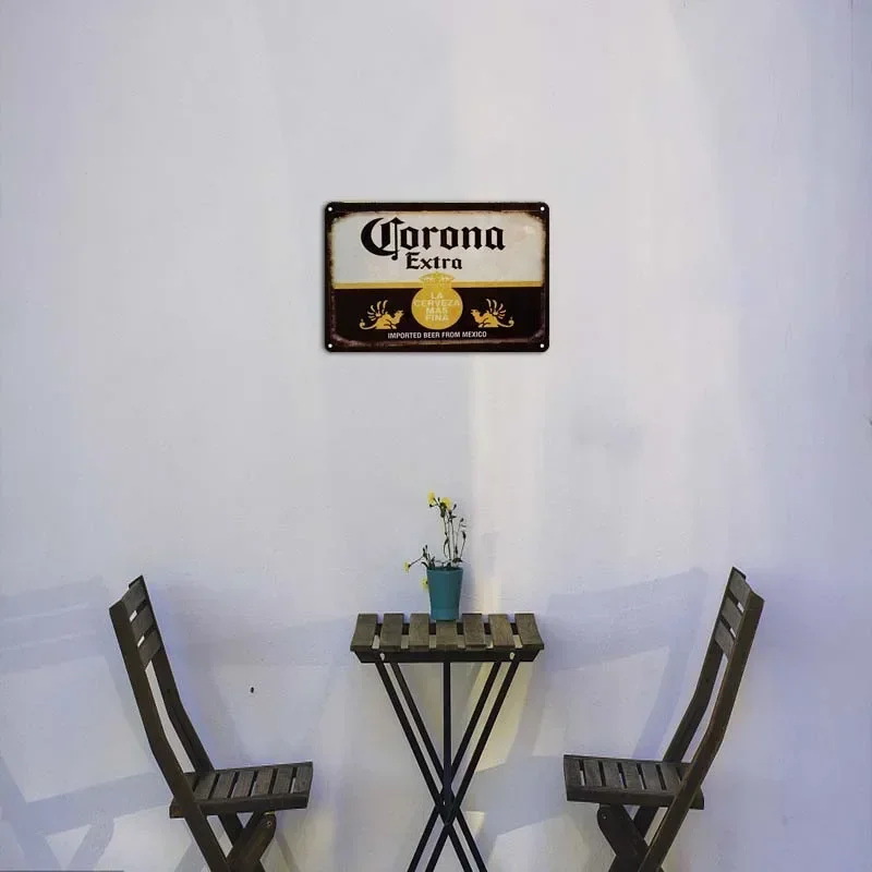 Corona Vintage Home Decoration Accessories Metal Signs Vintage Poster Bar Restaurant and Outdoor Wall Decoration Decor for Room