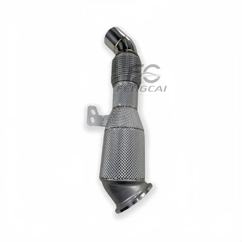 High-flow Exhaust Header 440 3.0T 2019+ Stainless Steel with Heat Shield Downpipe No Engine Fault Light