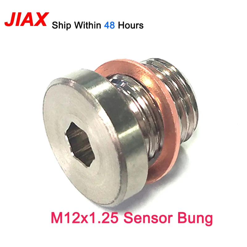 Universal M12x1.25 Sensor Plug Exhaust Pipe  O2 Oxygen Sensor Spacer Bung plug With Gasket