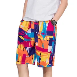 Pantalones cortos de playa para hombre, bañadores de varios estilos, holgados, con cordón, informales, de secado rápido, estampado de verano