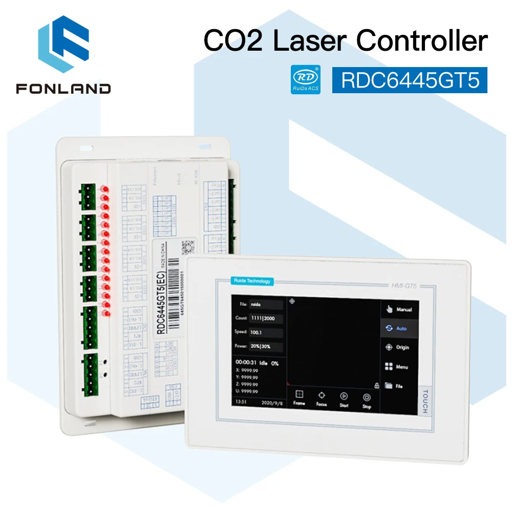 

Fonland Ruida RDC6445GT5 Система контроллера лазера CO2 Лазерная панель управления для станков для лазерной гравировки и резки CO2