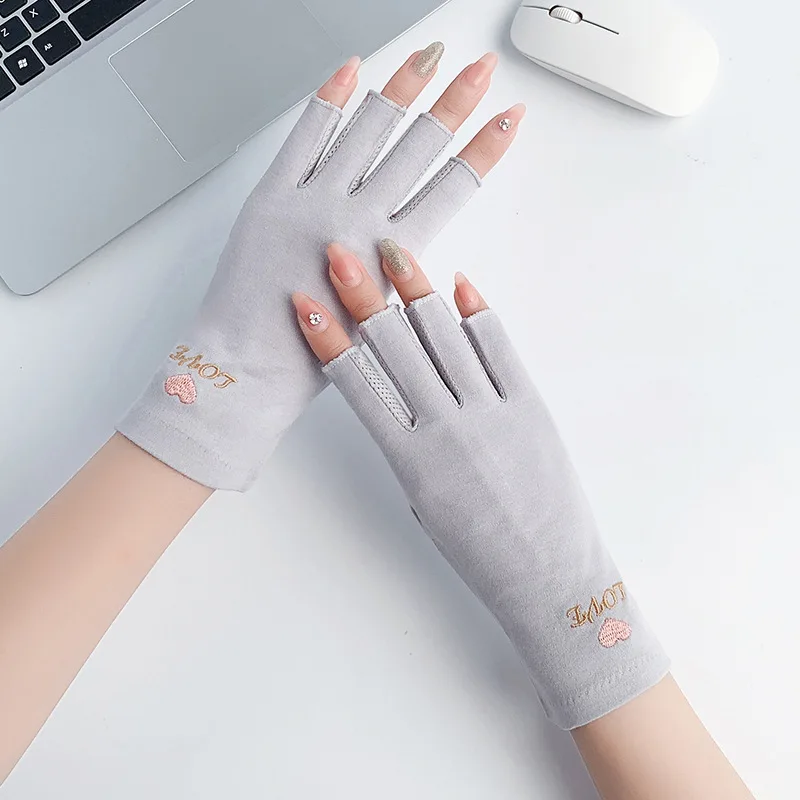 Guantes antiuv para uñas, protección de Gel UV, herramientas de manicura sin dedos, lámpara LED, secador de manos con radiación, 1 par