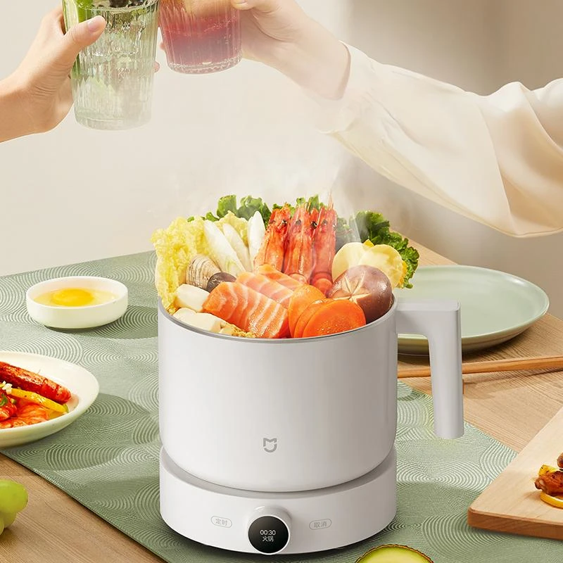 XIAOMI MIJIA Smart Multifunctional Steamer Small Hot Pot 1.5L Electric Cooker Electric Steamer Spaghetti Pot APP Remote Control