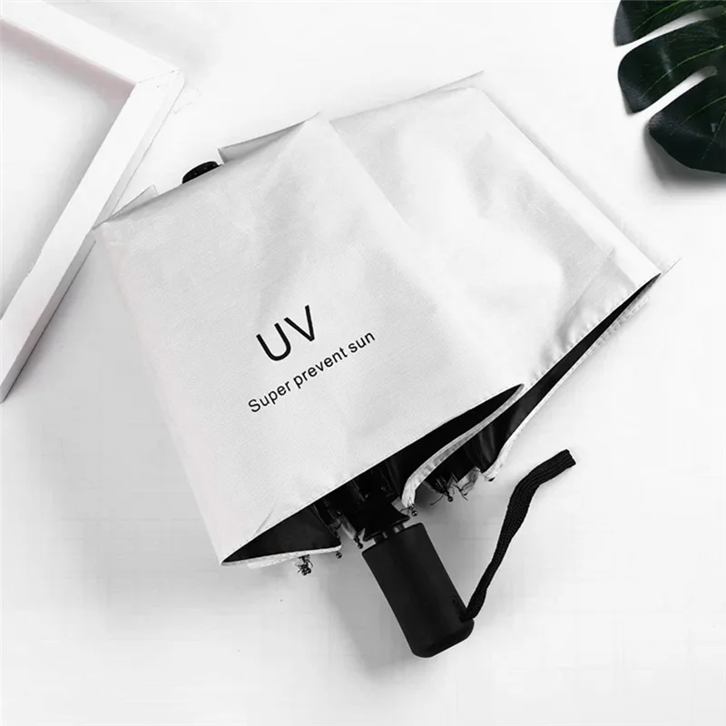 Paraguas plegable compacto N83R: automático, a prueba de rayos UV, a prueba de viento, liviano, ideal para protección contra la lluvia y el sol.