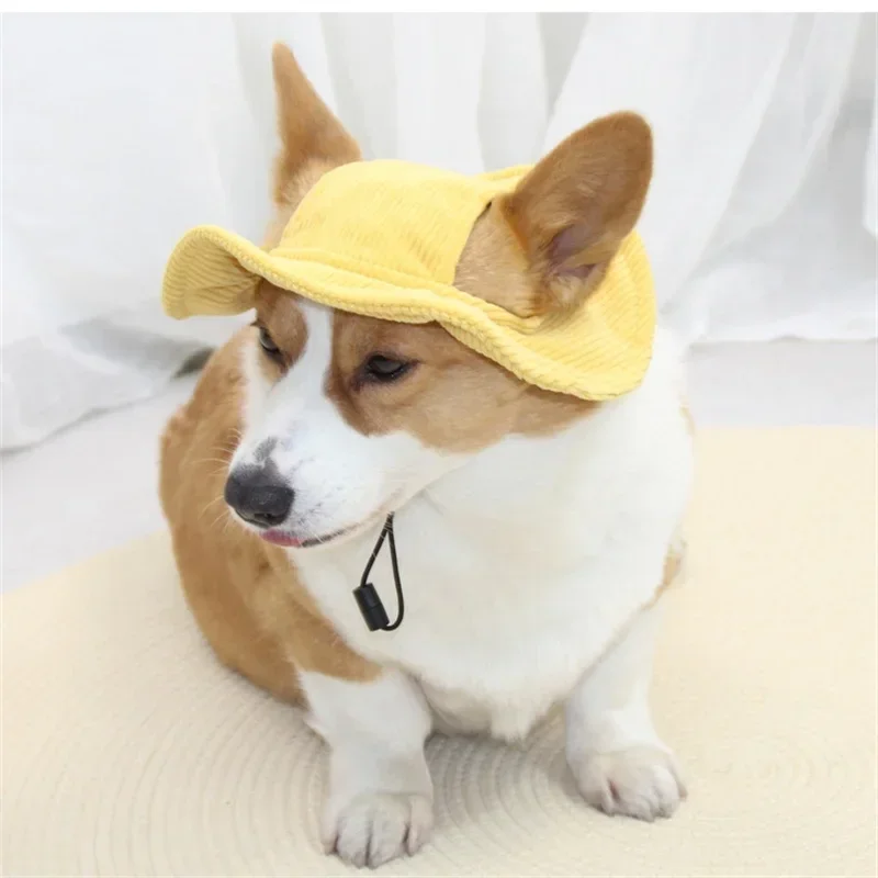 Pet Dog Hat Fashion Fisherman Hat Adjustable Sunhats For Cat Puppy Small Medium Large Dogs Casual Outdoor Pet Accessories