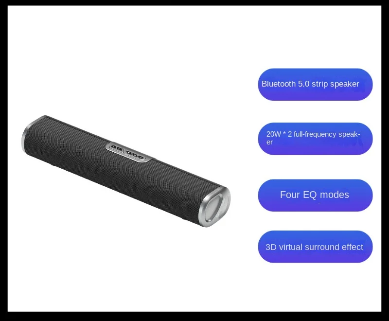 

A5 desktop bluetooth soundbar 4 EQ modes 3D virtual surround effect sound