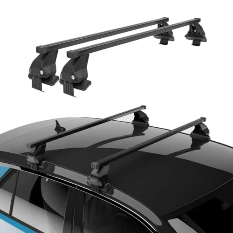 

Roof Rack Cross Bars for Land Rover Discovery Sport 2015-2019 Lockable 110Lbs Steel Black 2Pcs fits Cargo Carriers Kayak Canoe