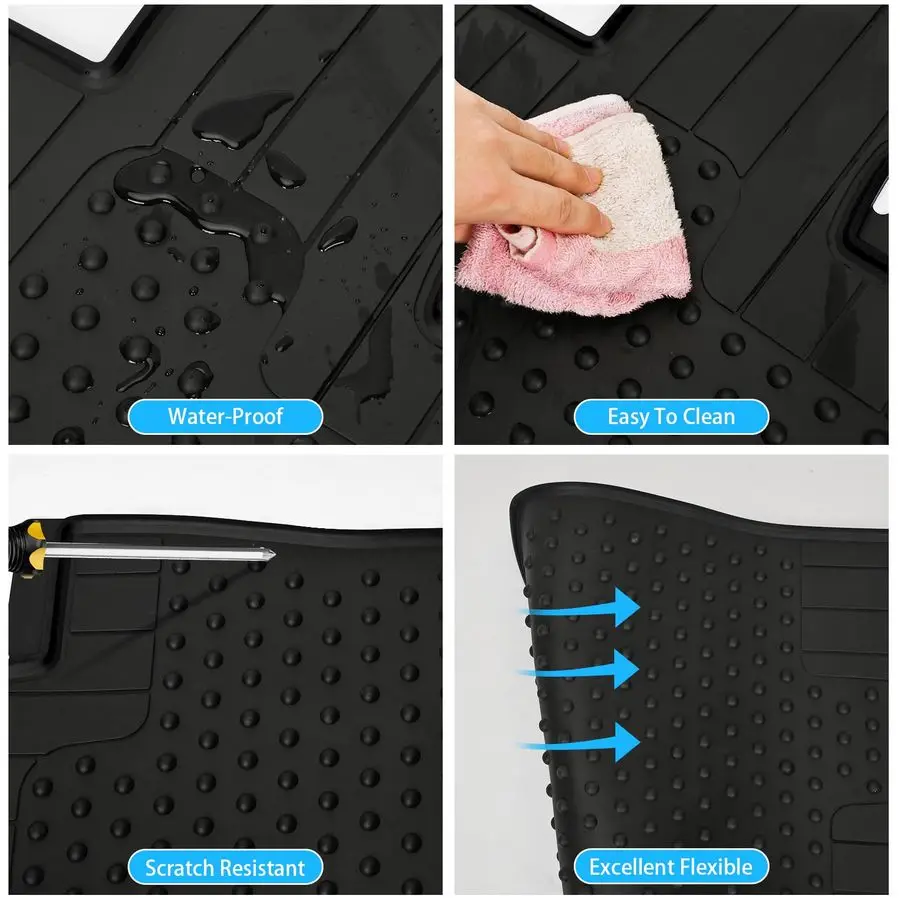 سجادات أرضية مناسبة مخصصة لميني كوبر R56 20062013 سجادات بطانة أوتوماتيكية مطاطية سوداء لحماية جميع الأحوال الجوية عديمة الرائحة #5