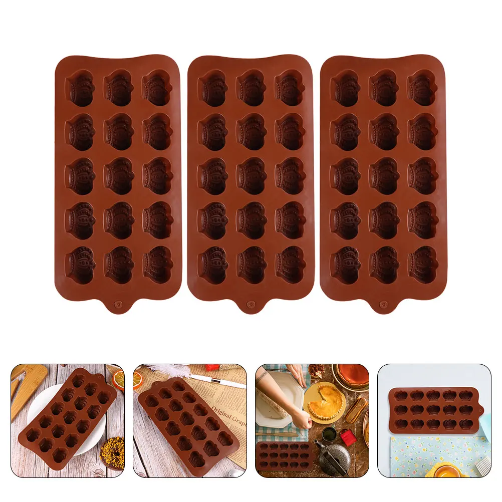 

3pcs Candy Mold Chocolate Moulds Silicone Smooth Surface Nonstick Easy Demoulding Baking Use Home Cake Shop Gifts