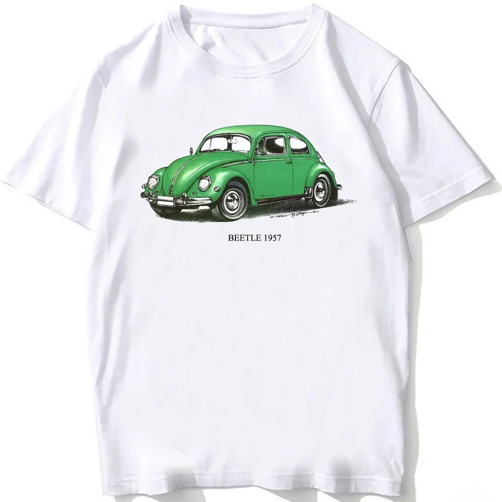 

60's Retro Classic Car T-Shirt Old Men Short Sleeve Retro and Nostalgic Car Design Legend T Shirt Hip Hop Boy Casual White Tees