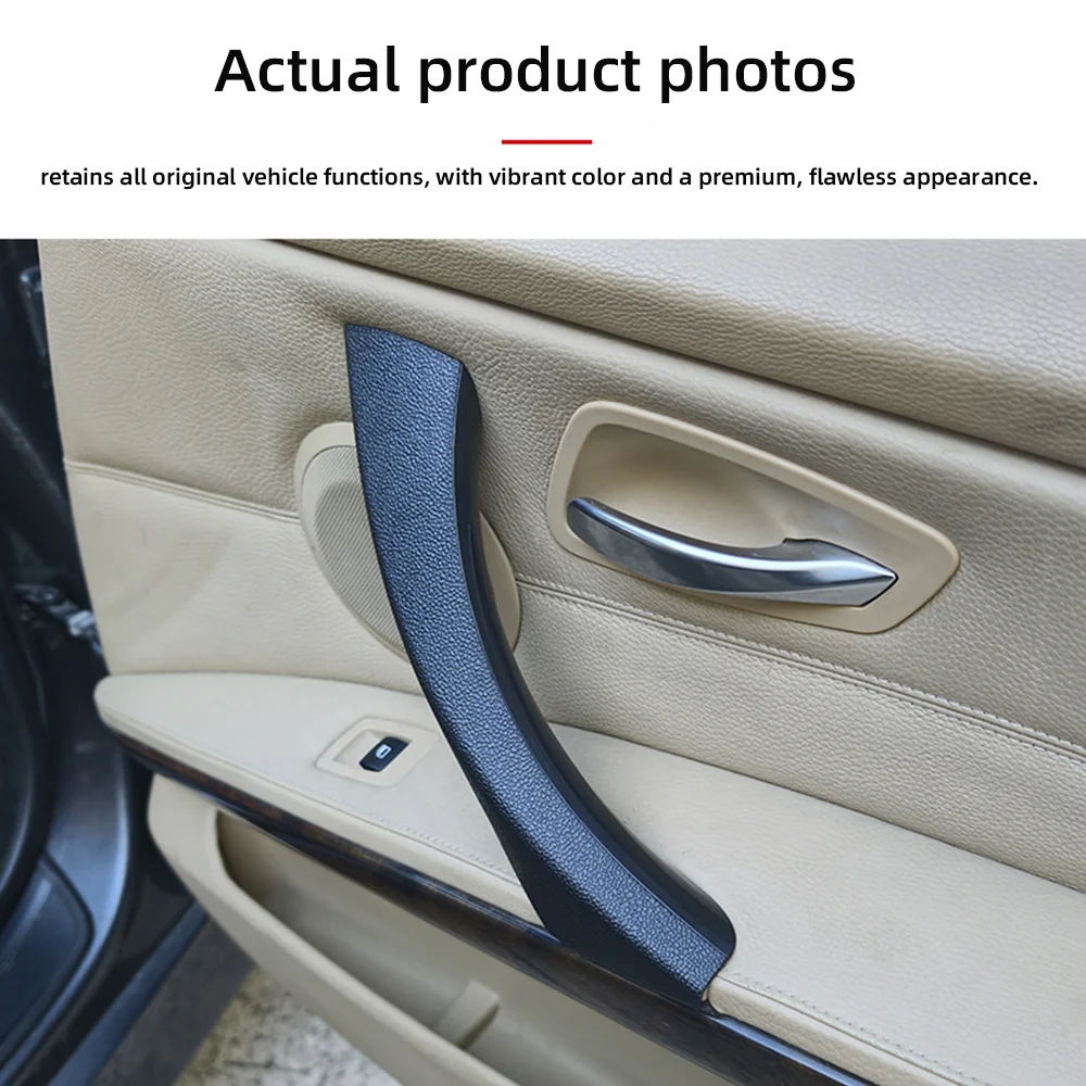 LHD RHD Einfache Installation Schwarz Beige Links Rechts Innentürgriffabdeckung Für BMW 3er Serie E90 E91 E92 2004-2013 – Detail 7