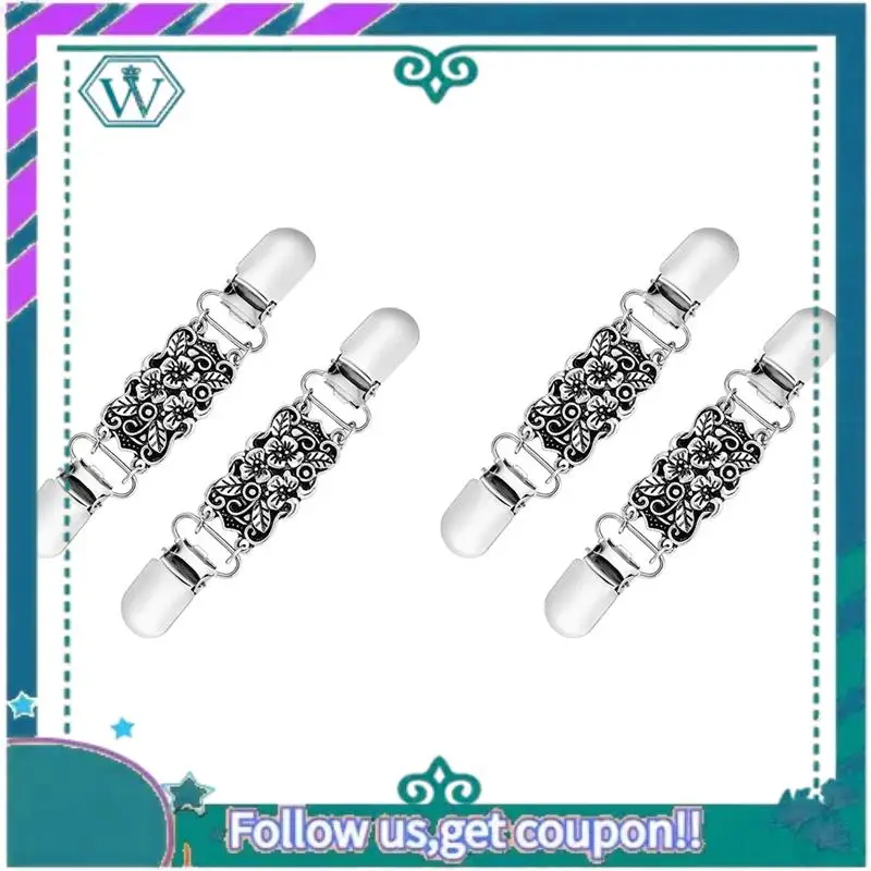 

A09P, 4 шт., зажимы для рубашек в стиле ретро, зажимы для воротника кардигана, платья, зажим для шали для женщин и девочек, стиль 1