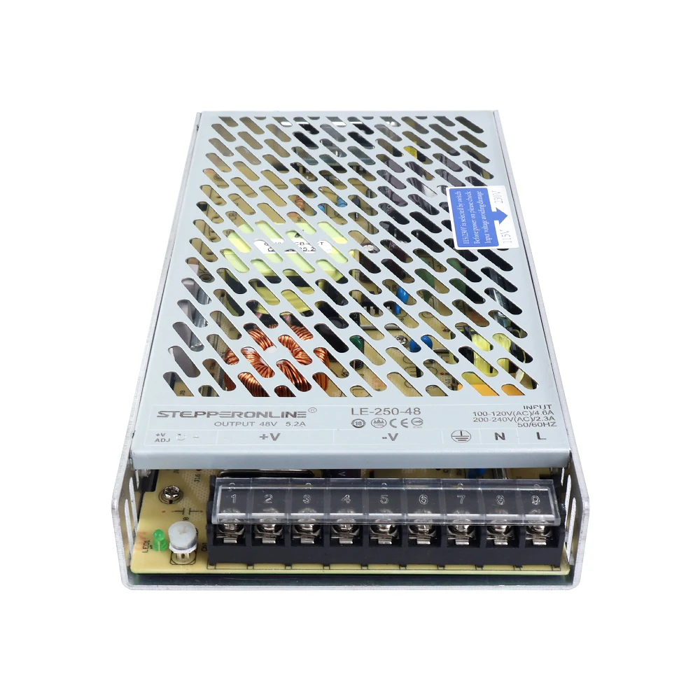 STEPPERONLINE 250W Switching Power Supply 48V 5.2A Selectable Input Voltage 115/230V Stepper Motor CNC Router Kits