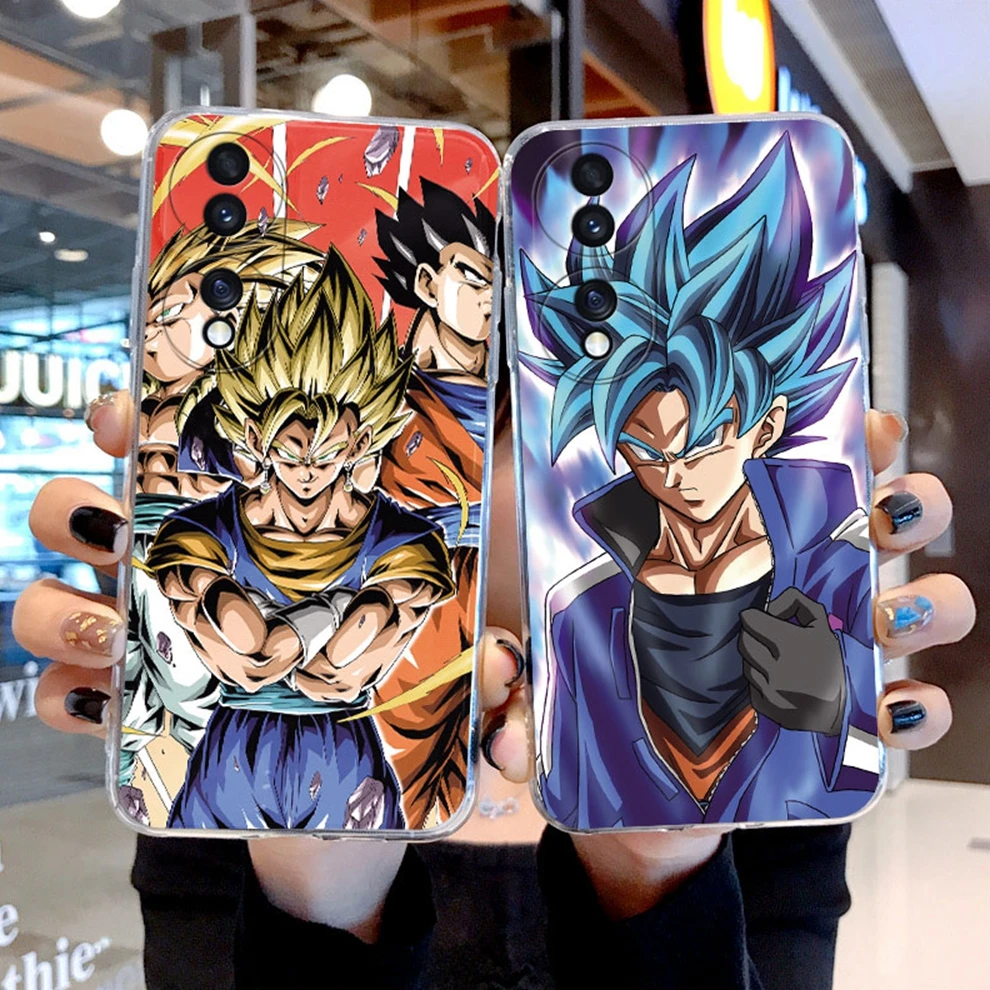 For Honor 70 90 5G Anime Dragons Son-Gokus Case Soft Silicone Transparent Clear Back Cover For Honor 70 90 Lite Trunks Son Gohan